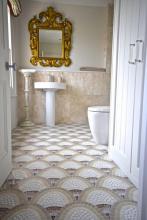 Bathroom floor mosaic 