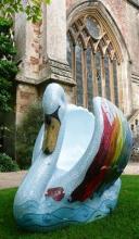 Mosaic Swan Sculpture