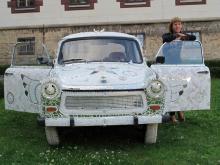 recycled mosaic car