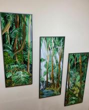 Rainforest Rainforest Glassart Mosaic Panel Triptych