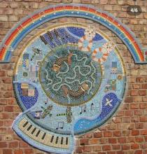 School wall mosaic